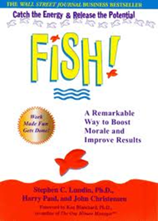 Best Books & Resources for Plastic Practice Managers Blog on David Staughton- Fish! Book By Stephen LundinImage