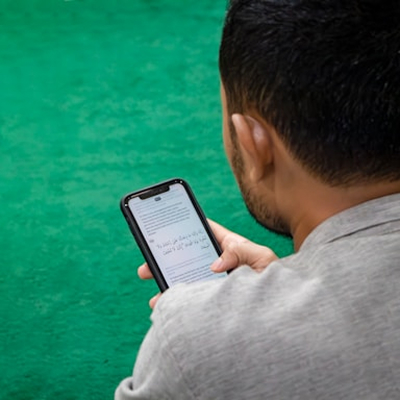 man using phone